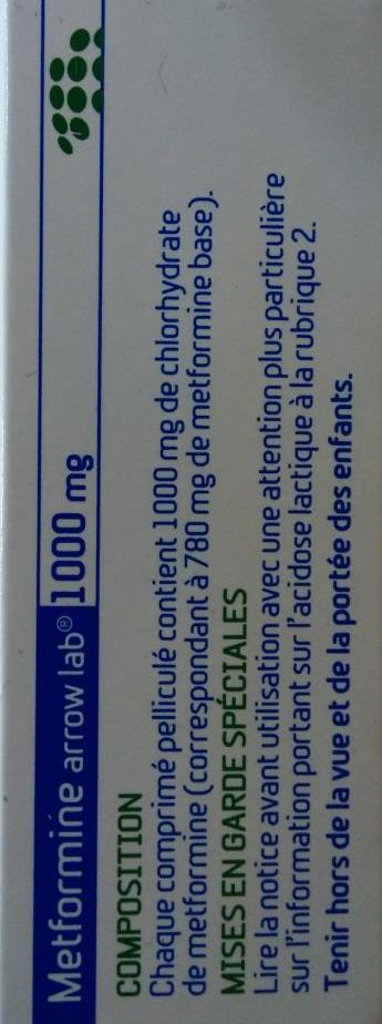 Metformine Arrow Lab 1g²
